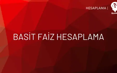Basit Faiz Hesaplama