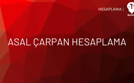 Asal Çarpan Hesaplama